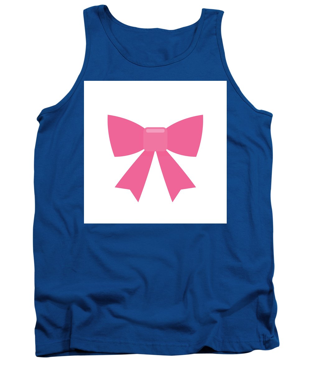 Pink bow simple flat icon - Tank Top