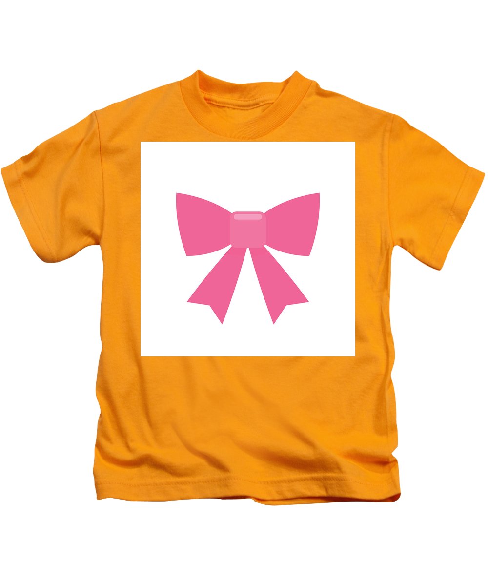 Pink bow simple flat icon - Kids T-Shirt