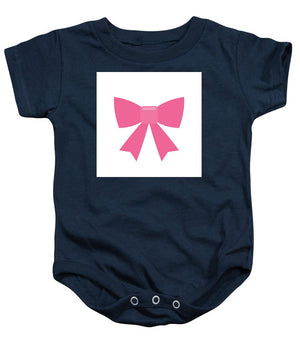 Pink bow simple flat icon - Baby Onesie