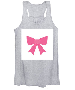 Pink bow simple flat icon - Women's Tank Top