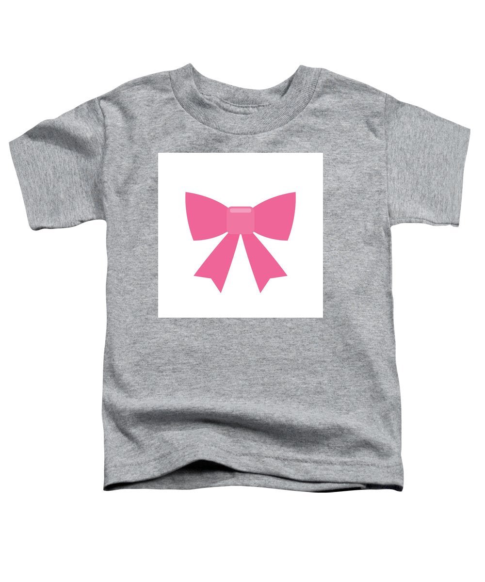 Pink bow simple flat icon - Toddler T-Shirt