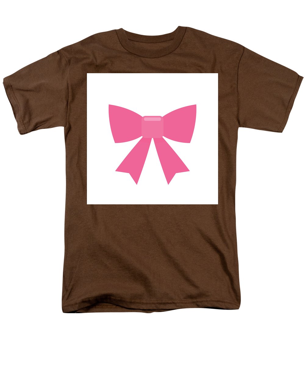 Pink bow simple flat icon - Men's T-Shirt  (Regular Fit)