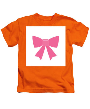 Pink bow simple flat icon - Kids T-Shirt