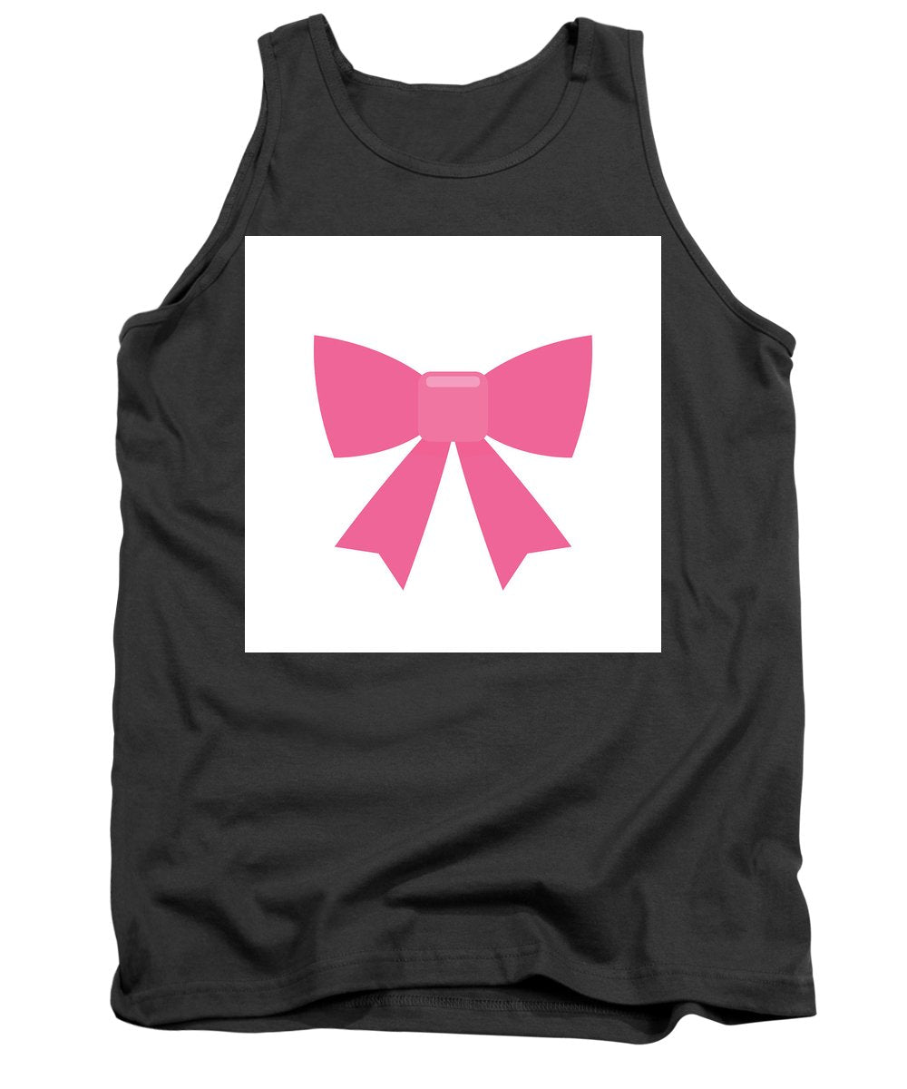 Pink bow simple flat icon - Tank Top