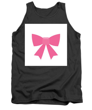 Pink bow simple flat icon - Tank Top