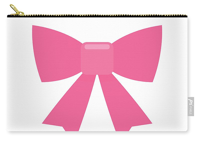 Pink bow simple flat icon - Carry-All Pouch