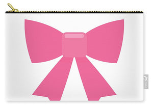 Pink bow simple flat icon - Carry-All Pouch