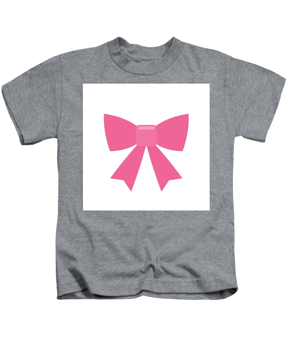 Pink bow simple flat icon - Kids T-Shirt