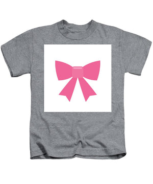 Pink bow simple flat icon - Kids T-Shirt