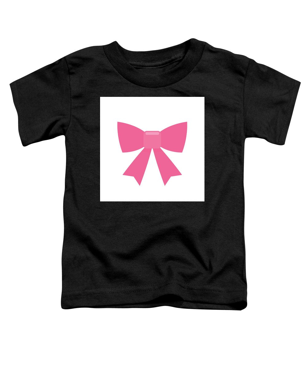 Pink bow simple flat icon - Toddler T-Shirt