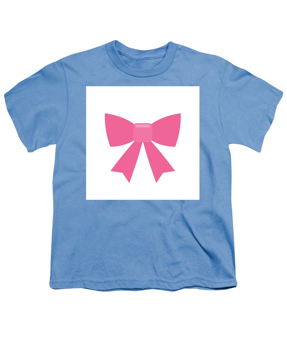 Pink bow simple flat icon - Youth T-Shirt