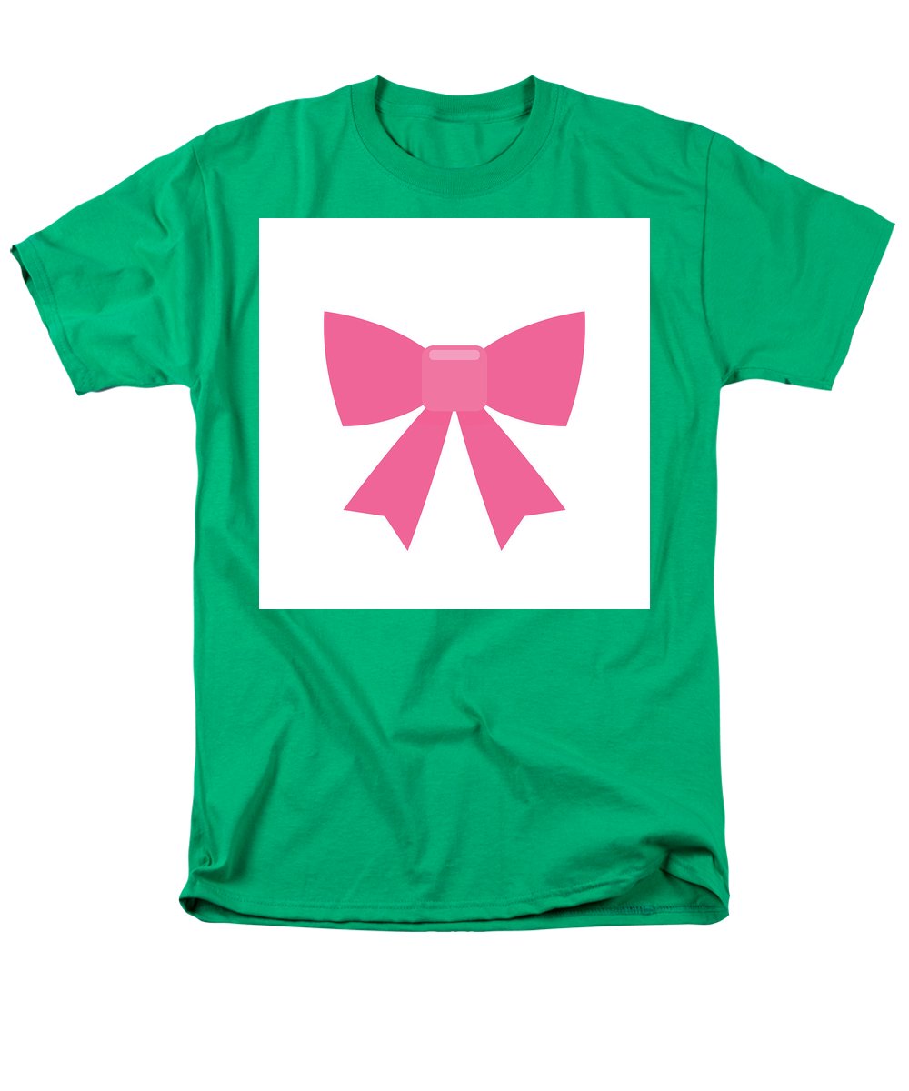 Pink bow simple flat icon - Men's T-Shirt  (Regular Fit)