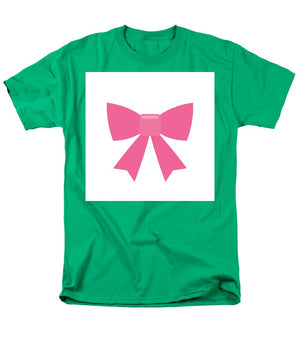 Pink bow simple flat icon - Men's T-Shirt  (Regular Fit)