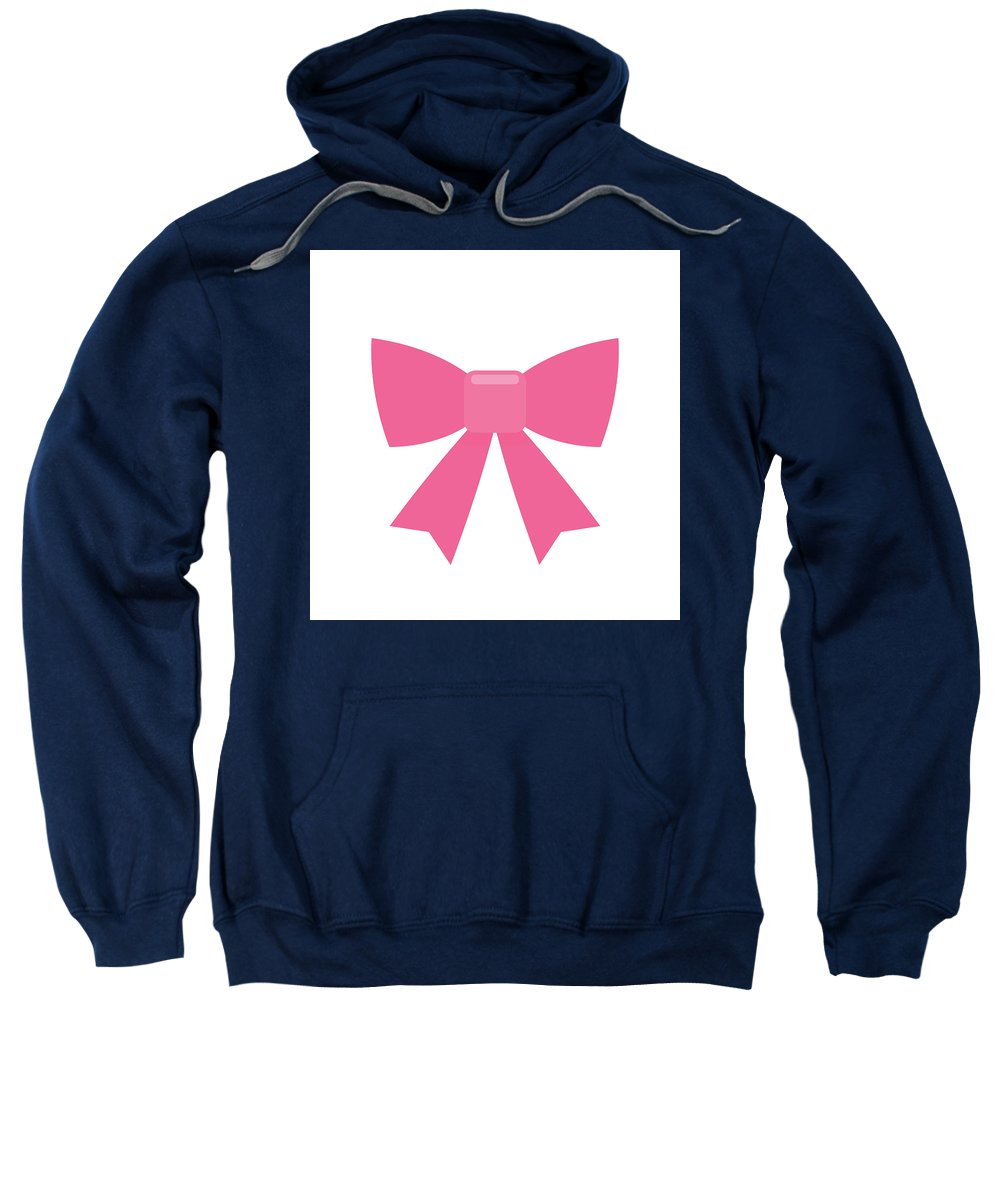 Pink bow simple flat icon - Sweatshirt
