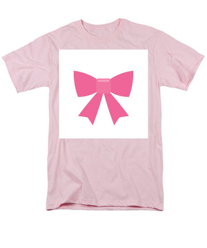 Pink bow simple flat icon - Men's T-Shirt  (Regular Fit)