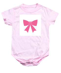 Pink bow simple flat icon - Baby Onesie