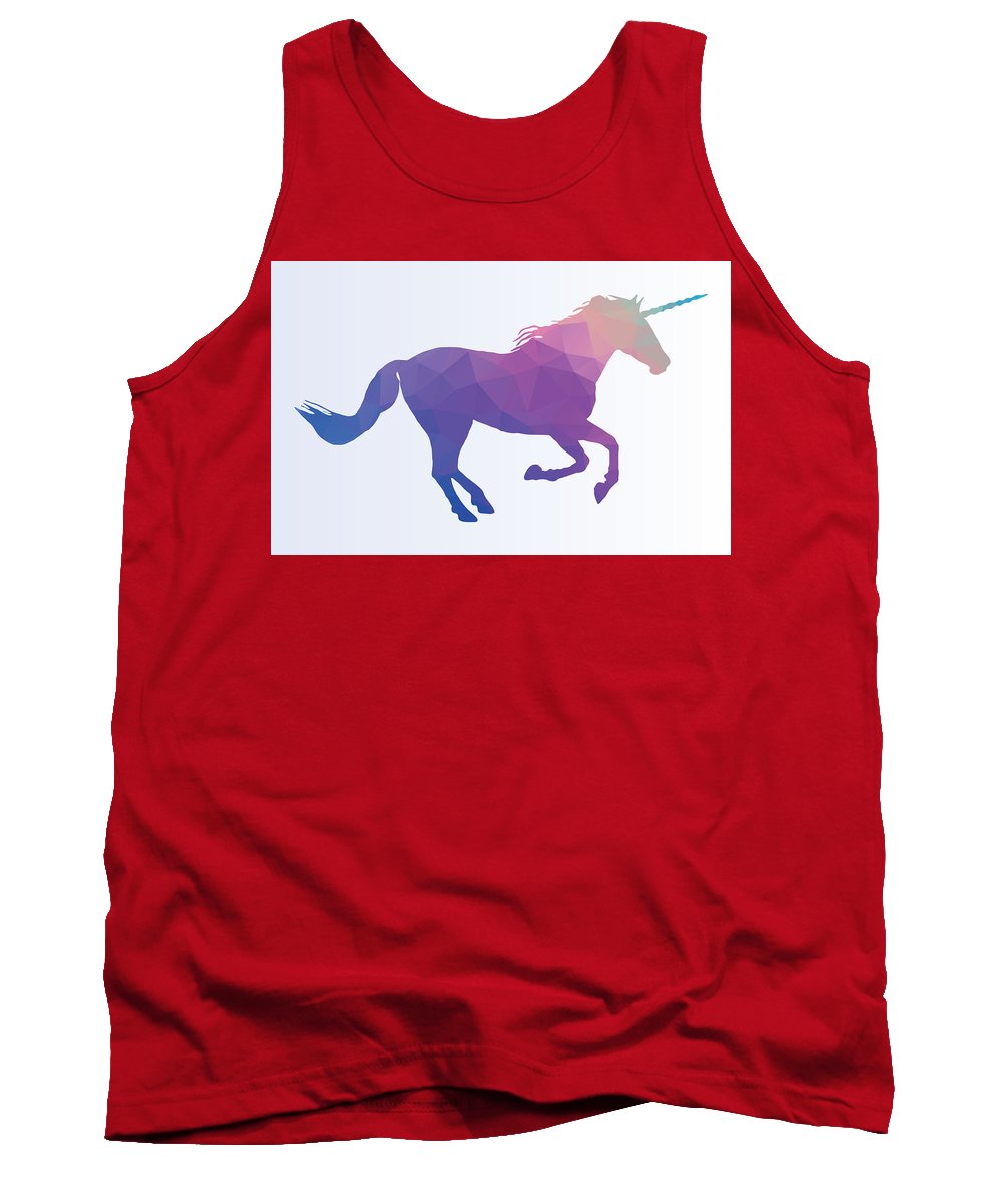 Polygonal Unicorn Horse Silhouette - Tank Top