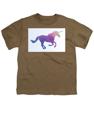 Polygonal Unicorn Horse Silhouette - Youth T-Shirt