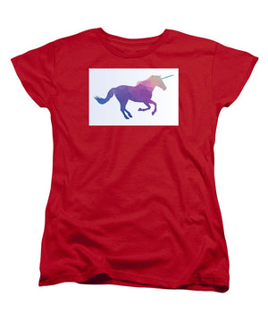 Polygonal Unicorn Horse Silhouette - Women's T-Shirt (Standard Fit)