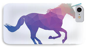 Polygonal Unicorn Horse Silhouette - Phone Case