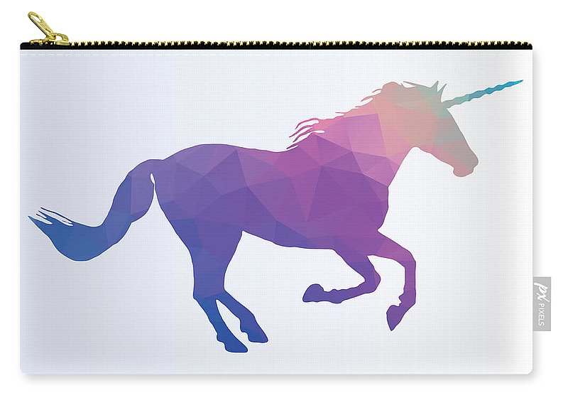 Polygonal Unicorn Horse Silhouette - Carry-All Pouch