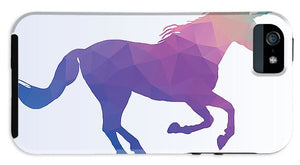 Polygonal Unicorn Horse Silhouette - Phone Case