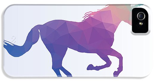 Polygonal Unicorn Horse Silhouette - Phone Case