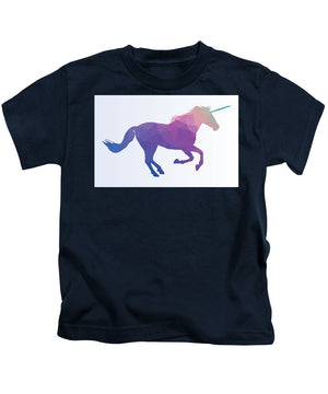 Polygonal Unicorn Horse Silhouette - Kids T-Shirt