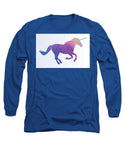 Polygonal Unicorn Horse Silhouette - Long Sleeve T-Shirt