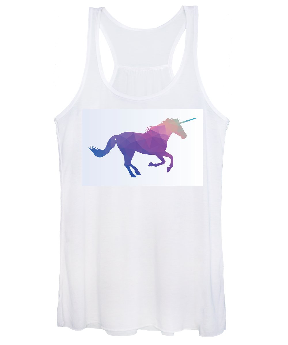 Polygonal Unicorn Horse Silhouette - Women's Tank Top