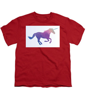 Polygonal Unicorn Horse Silhouette - Youth T-Shirt
