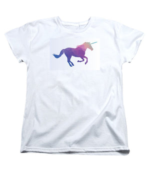Polygonal Unicorn Horse Silhouette - Women's T-Shirt (Standard Fit)