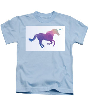 Polygonal Unicorn Horse Silhouette - Kids T-Shirt