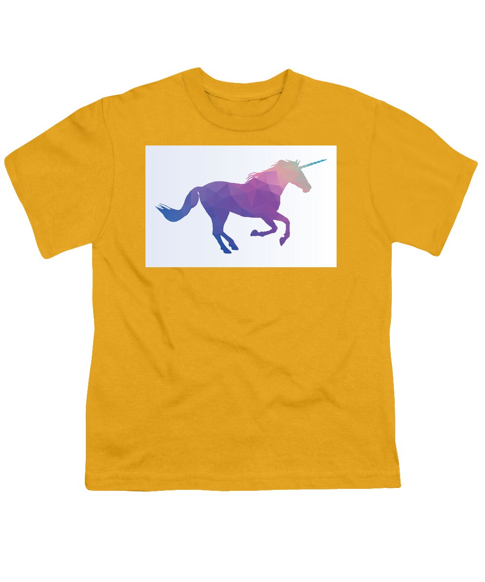 Polygonal Unicorn Horse Silhouette - Youth T-Shirt