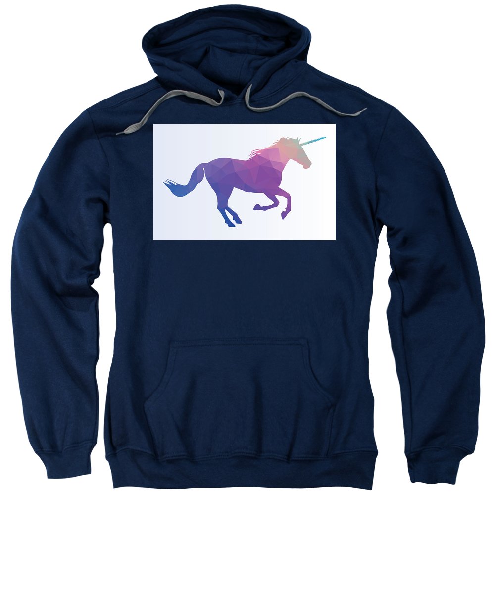 Polygonal Unicorn Horse Silhouette - Sweatshirt
