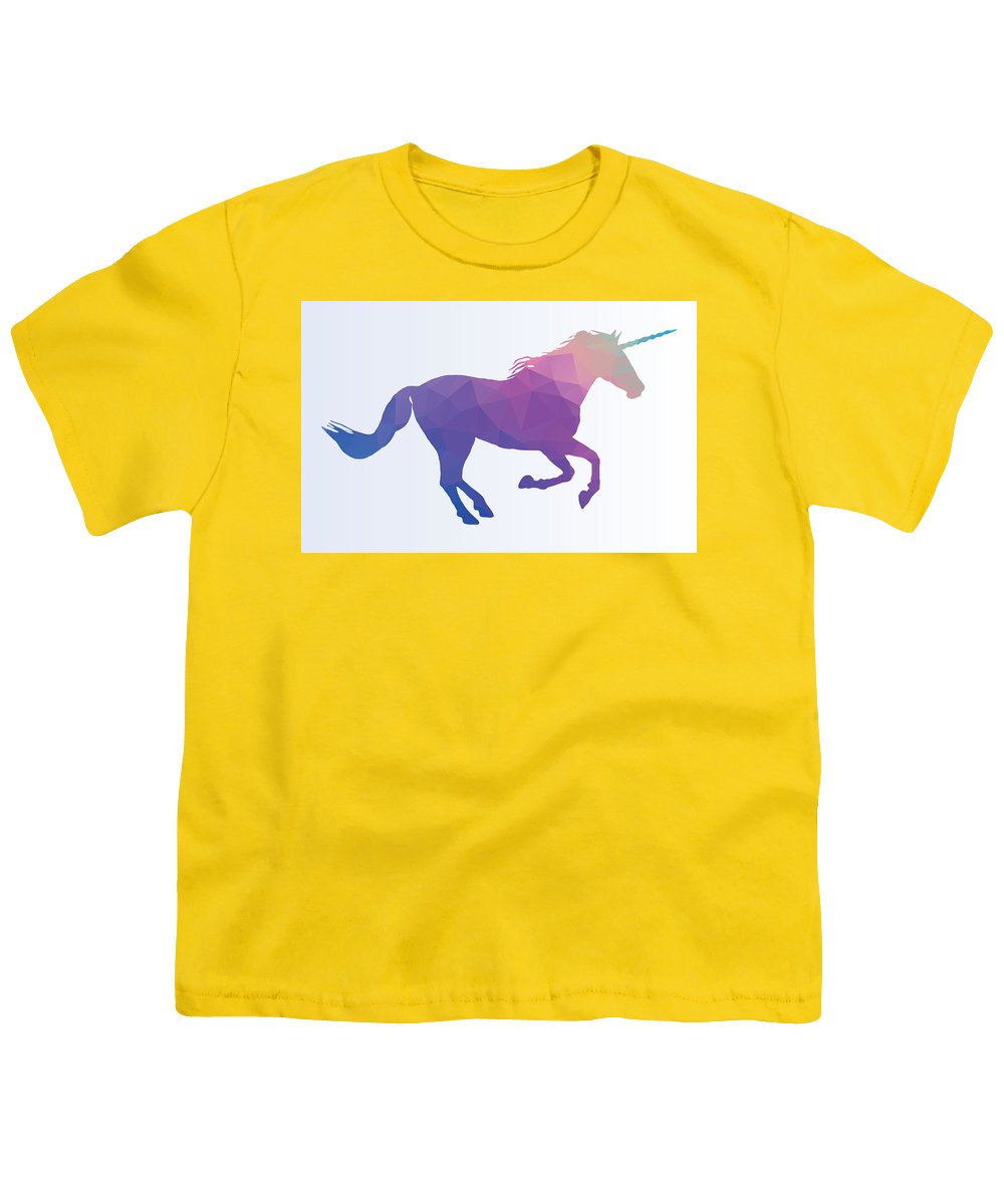 Polygonal Unicorn Horse Silhouette - Youth T-Shirt