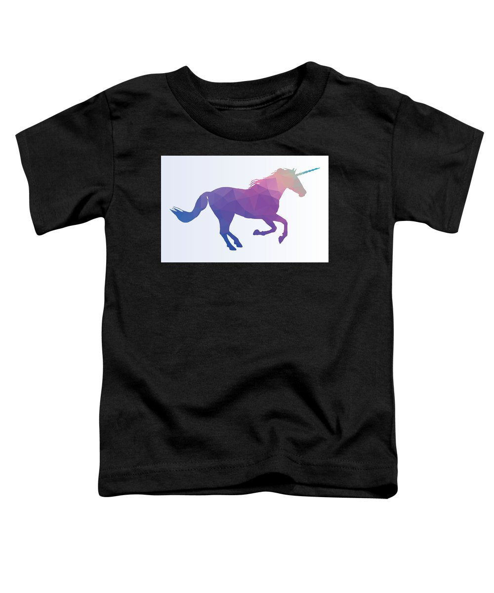 Polygonal Unicorn Horse Silhouette - Toddler T-Shirt