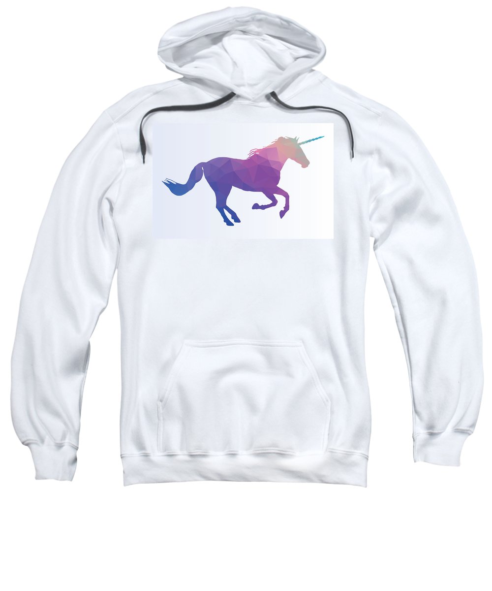 Polygonal Unicorn Horse Silhouette - Sweatshirt