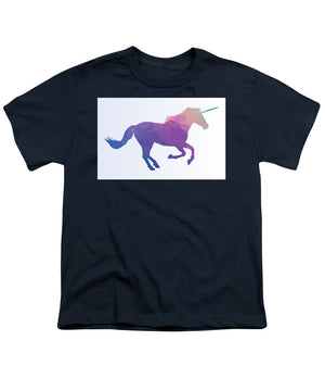 Polygonal Unicorn Horse Silhouette - Youth T-Shirt