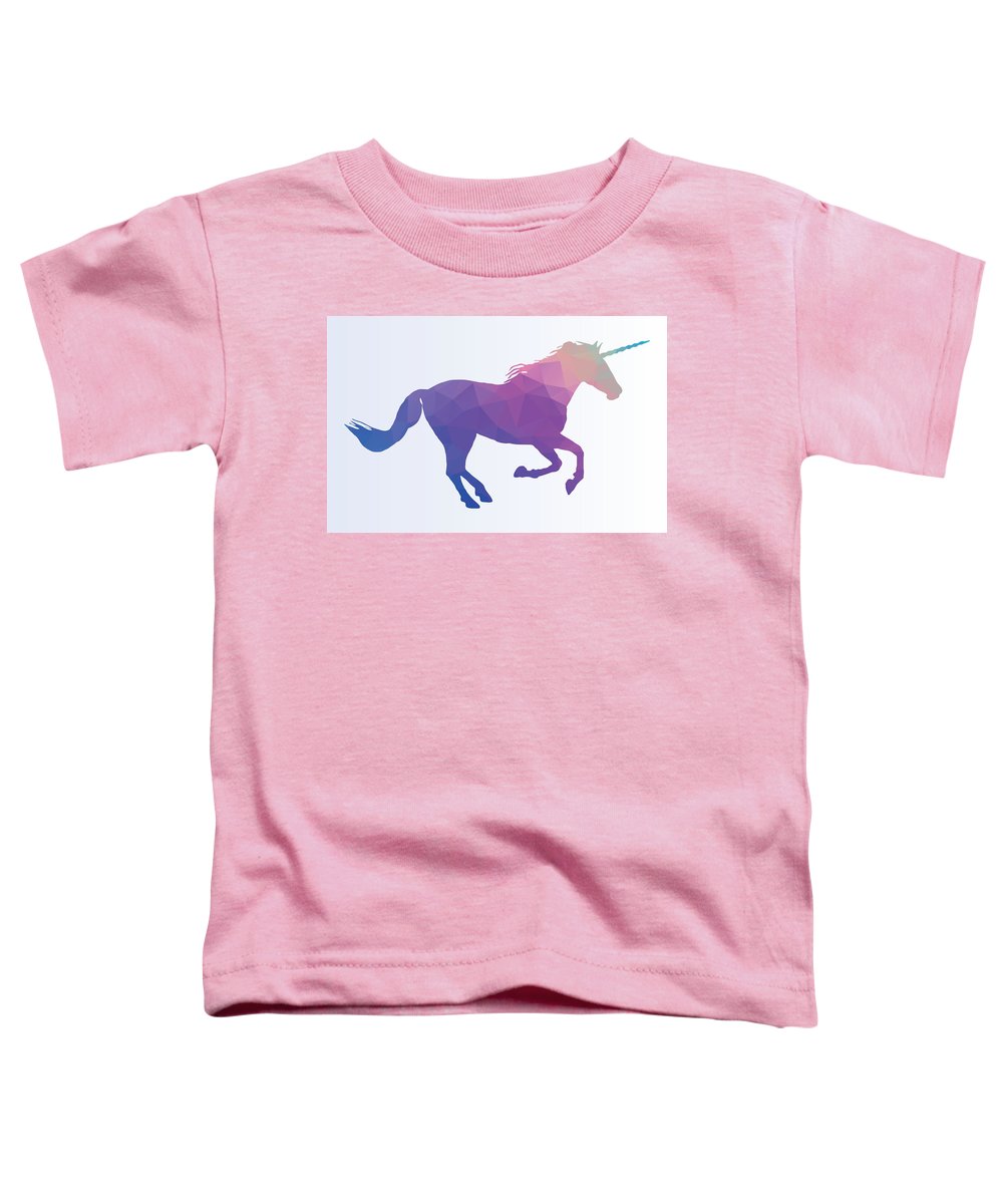 Polygonal Unicorn Horse Silhouette - Toddler T-Shirt