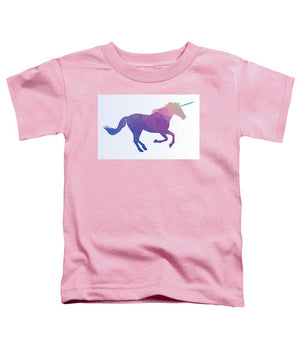 Polygonal Unicorn Horse Silhouette - Toddler T-Shirt