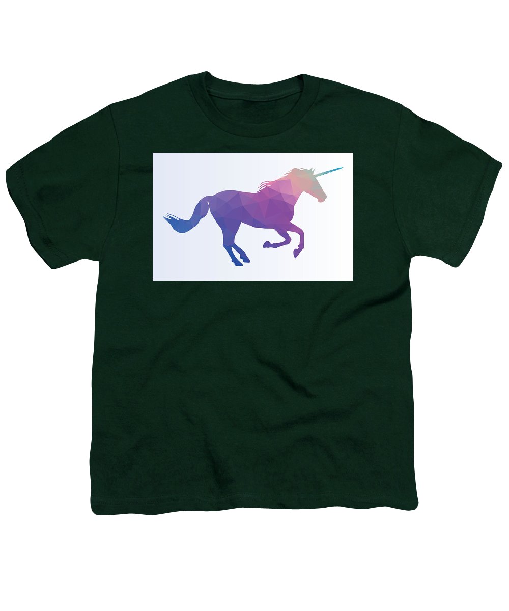 Polygonal Unicorn Horse Silhouette - Youth T-Shirt