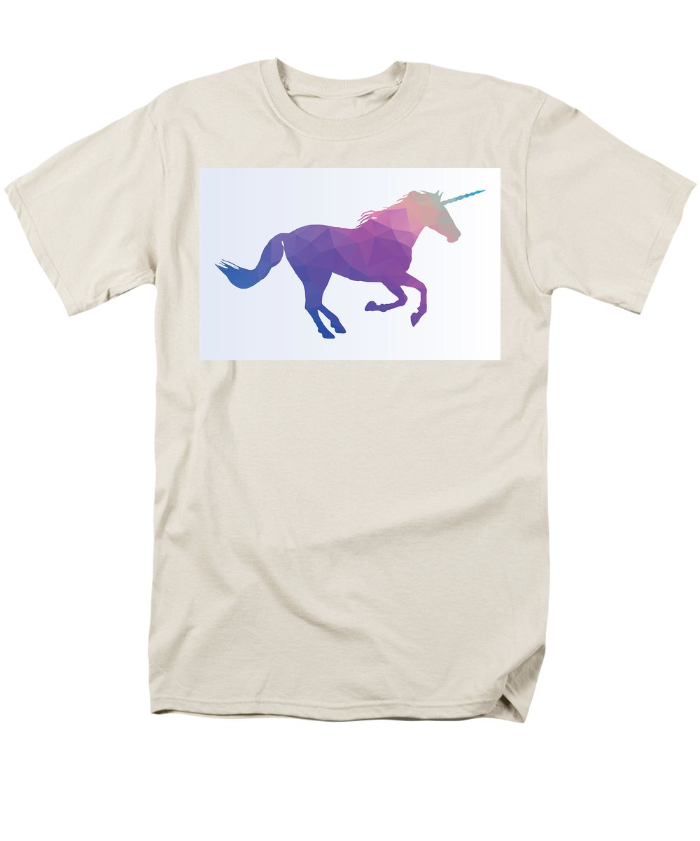 Polygonal Unicorn Horse Silhouette - Men's T-Shirt  (Regular Fit)