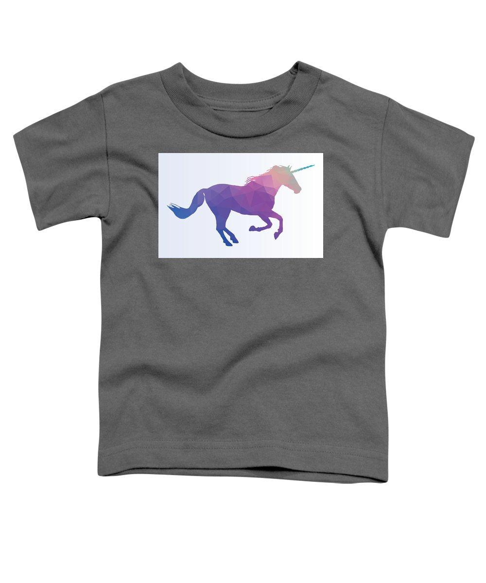 Polygonal Unicorn Horse Silhouette - Toddler T-Shirt