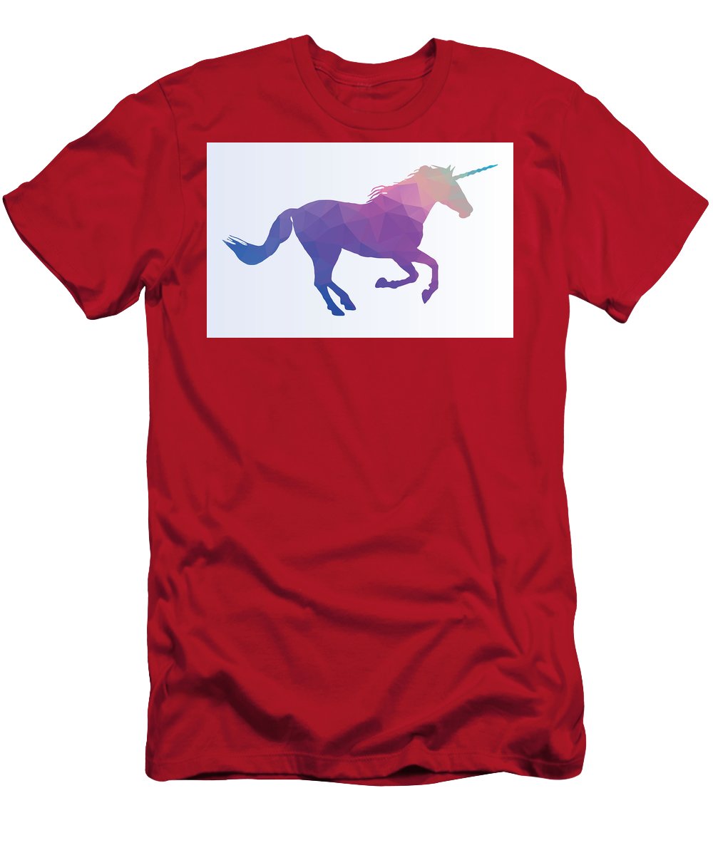 Polygonal Unicorn Horse Silhouette - T-Shirt