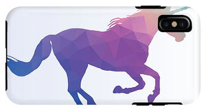 Polygonal Unicorn Horse Silhouette - Phone Case