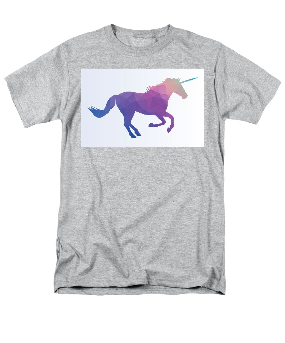 Polygonal Unicorn Horse Silhouette - Men's T-Shirt  (Regular Fit)