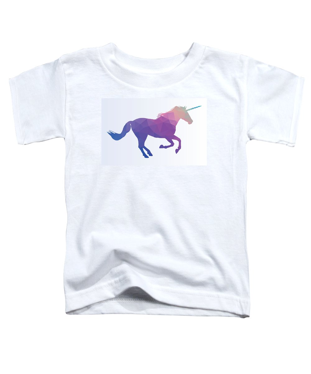 Polygonal Unicorn Horse Silhouette - Toddler T-Shirt