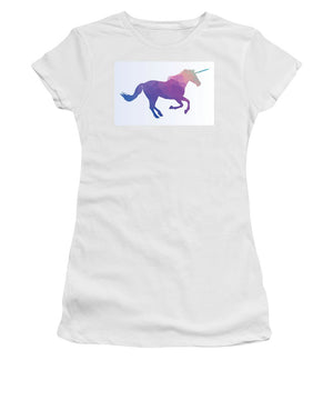 Polygonal Unicorn Horse Silhouette - Women's T-Shirt