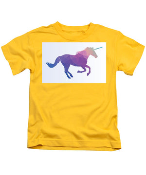 Polygonal Unicorn Horse Silhouette - Kids T-Shirt